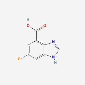 6-Bromo-1H-benzoimidazole-4-carboxylicacid structure, CAS 255064-08-5