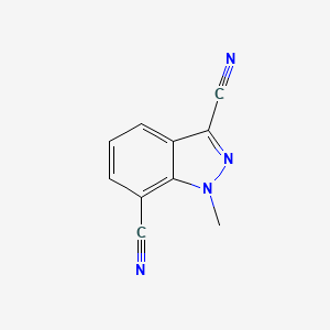1-Methyl-1H-indazole-3,7-dicarbonitrile structure, CAS 256228-69-0