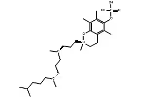 disodium dihydrogen phosphate [2R[2R*(4R*,8R*)]]-3,4-dihydro-2,5,7,8-tetramethyl-2-(4,8,12-trimethyltridecyl)-2H-benzopyran-6-olate structure, CAS 90940-45-7