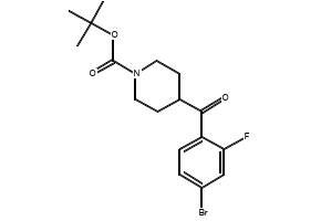 Tert-butyl4-(4-fluorobenzoyl)piperidine-1-carboxylate structure, CAS 160296-40-2