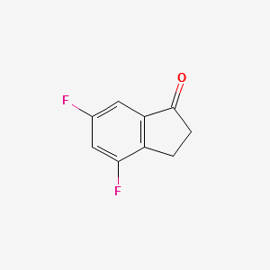 4,6-Difluoroindan-1-one structure, CAS 162548-73-4