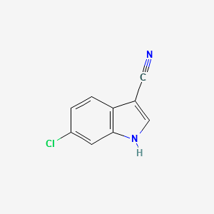 6-Chloro-1H-indole-3-carbonitrile structure, CAS 194490-17-0