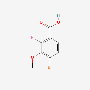 4-Bromo-2-fluoro-3-methoxy-benzoicacid structure, CAS 194804-92-7