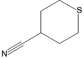 Tetrahydrothiopyran-4-carbonitrile structure, CAS 195503-40-3