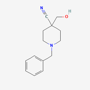 1-Benzyl-4-(Hydroxymethyl)piperidine-4-carbonitrile structure, CAS 162686-53-5