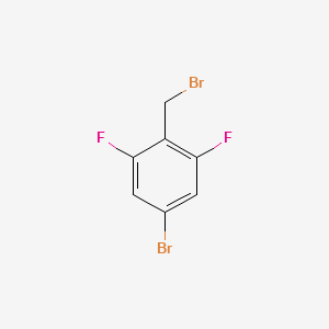4-Bromo-2,6-difluorobenzylbromide structure, CAS 162744-60-7