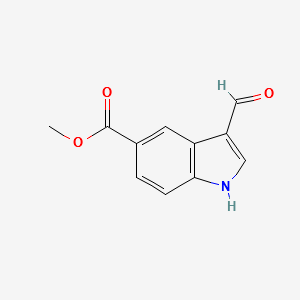 3-Formyl-1H-Indole-5-carboxylicacidmethylester structure, CAS 197506-83-5