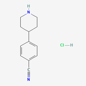 4-Piperidin-4-ylbenzonitrile structure, CAS 162997-34-4