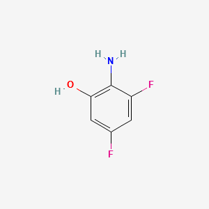2-Amino-3,5-difluorophenol structure, CAS 163733-98-0