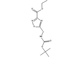 Ethyl5-((tert-butoxycarbonylamino)methyl)-1,2,4-oxadiazole-3-carboxylate structure, CAS 164029-34-9