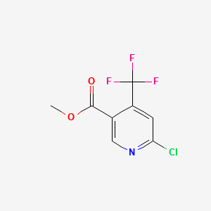 Methyl6-chloro-4-(trifluoromethyl)nicotinate structure, CAS 261635-79-4
