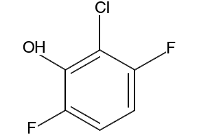 2-Chloro-3,6-difluorophenol structure, CAS 261762-50-9