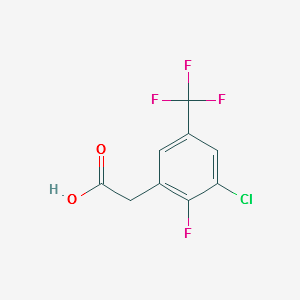 3-Chloro-2-fluoro-5-(trifluoromethyl)phenylaceticacid structure, CAS 261763-13-7