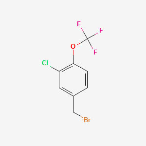 3-Chloro-4-(trifluoromethoxy)benzylbromide structure, CAS 261763-18-2