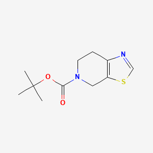 Tert-Butyl6,7-dihydrothiazolo[5,4-c]pyridine-5(4H)-carboxylate structure, CAS 165948-24-3