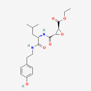 N-[[L-trans-3-(Ethoxycarbonyl)oxiran-2-yl]carbonyl]-L-leucyl-3-(p-hydroxyphenyl)Ethylamide structure, CAS 262381-84-0