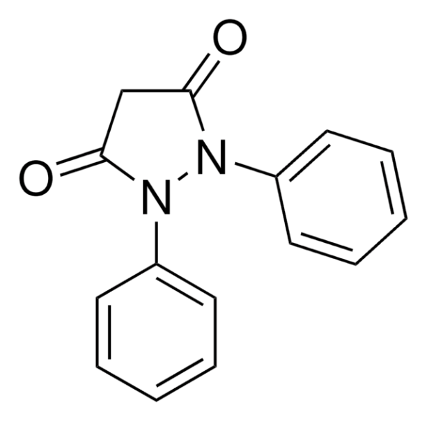 1,2-Diphenyl-pyrazolidine-3,5-dione structure, CAS 2652-77-9
