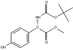 Methyl(2S)-2-amino-2-(4-hydroxyphenyl)acetate structure, CAS 26531-82-8