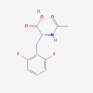 2-Acetylamino-3-(2,6-difluoro-phenyl)-propionicacid structure, CAS 266360-56-9