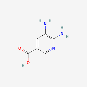 5,6-Diamino-3-pyridinecarboxylicacid structure, CAS 267875-45-6