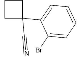 1-(2-Bromophenyl)-cyclobutanecarbonitrile structure, CAS 28049-62-9