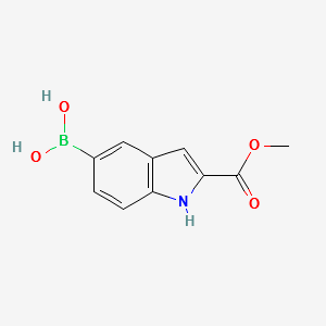 2-Methoxycarbonylindole-5-boronicacid structure, CAS 284660-86-2