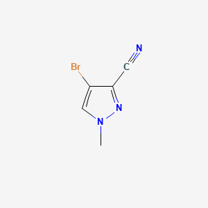 4-Bromo-1-methyl-1H-pyrazole-3-carbonitrile structure, CAS 287922-71-8