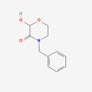 4-Benzyl-2-hydroxy-morpholin-3-one structure, CAS 287930-73-8