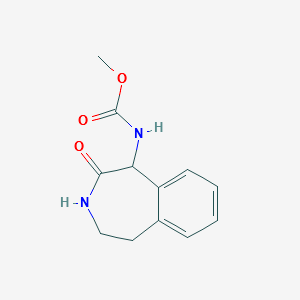 (2-Oxo-2,3,4,5-tetrahydro-1H-benzo[d]azepin-1-yl)-carbamicacidmethylester structure, CAS 74581-23-0