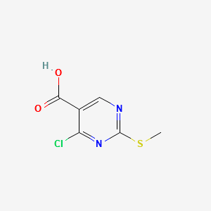 4-Chloro-2-(methylthio)pyrimidine-5-carboxylicacid structure, CAS 74840-34-9