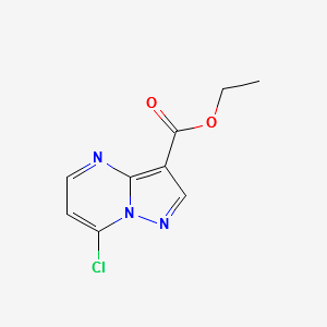 Ethyl7-chloropyrazolo[1,5-a]pyrimidine-3-carboxylate structure, CAS 749216-54-4