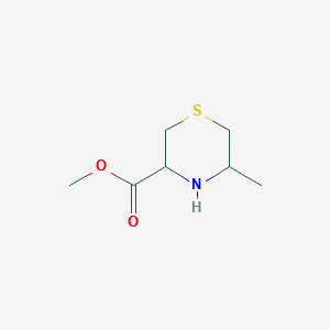 Methyl5-methylthiomorpholine-3-carboxylate structure, CAS 75364-92-0