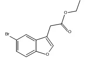 Ethyl2-(5-bromobenzofuran-3-yl)acetate structure, CAS 200204-85-9