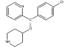 2-[(S)-(4-Chlorophenyl)(4-piperidinyloxy)methyl]pyridine structure, CAS 201594-84-5
