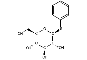 Phenyl-beta-D-thioglucopyranoside structure, CAS 2936-70-1
