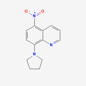 5-Nitro-8-(pyrrolidin-1-yl)quinoline structure, CAS 294194-84-6