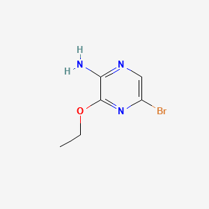 2-Amino-5-bromo-3-ethoxypyrazine structure, CAS 77112-66-4