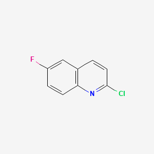 2-Chloro-6-fluoroquinoline structure, CAS 77119-53-0