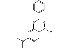 4-Benzyloxy-2-dimethylamino-pyrimidine-5-boronicacid structure, CAS 205672-21-5