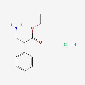 Ethyl3-amino-2-phenylpropanoatehydrochloride structure, CAS 29753-99-9