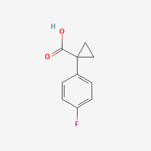 1-(4-Fluorophenyl)cyclopropanecarboxylicacid structure, CAS 773100-29-1