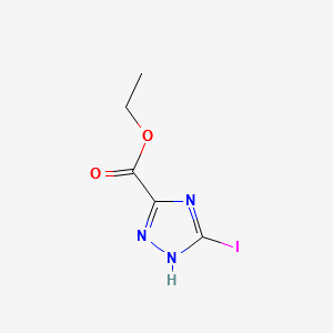 5-Iodo-1H-1,2,4-triazole-3-carboxylicacidethylester structure, CAS 774608-90-1