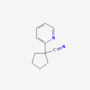 1-(2-Pyridinyl)-Cyclopentanecarbonitrile structure, CAS 400727-04-0