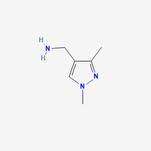 (1,3-Dimethyl-1H-pyrazol-4-yl)methanamine structure, CAS 400756-28-7