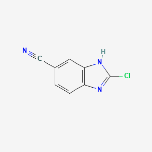 2-Chloro-5-cyanobenzimidazole structure, CAS 401567-00-8