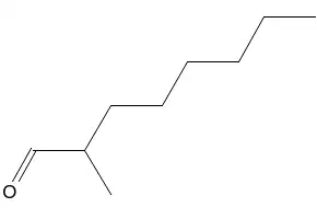 2-Methyloctanal structure, CAS 7786-29-0