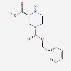 (R)-4-N-Cbz-piperazine-3-carboxylicacidmethylester structure, CAS 405175-79-3
