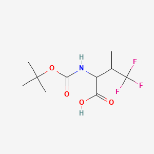 Boc-D,L-4,4,4-Trifluorovaline structure, CAS 409333-54-6