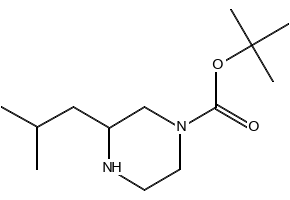 1-Boc-3-isobutyl-piperazine structure, CAS 78551-93-6