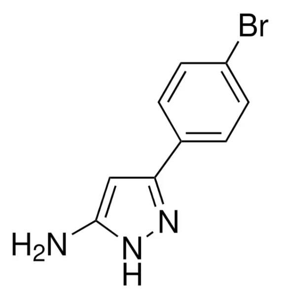 5-(4-Bromophenyl)-2H-pyrazol-3-ylamine structure, CAS 78583-82-1